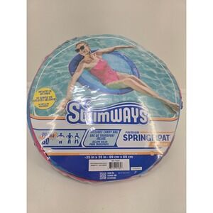 SwimWays Premium Spring Float blue mesh lounge 13103GAE